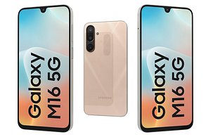 3D Samsung Galaxy M16 Blush Pink Low Poly