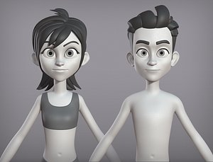 character female male 3D