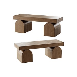 Henley elm coffe table 3D