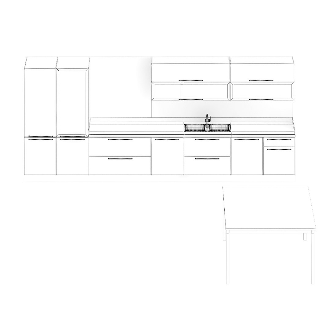 3D kitchen furniture set TurboSquid 1205283