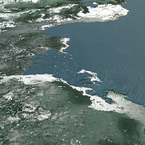 Coast map 3D model