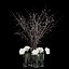 White prunus and peonies