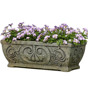 3D model Flowers Container Garden Outdoor classic flowerpot pot urn 3D model