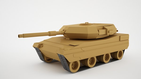 Tank 1990 Low Polygon model - TurboSquid 1975517