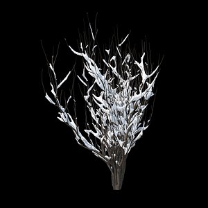 winter bush 05 snow 3D model