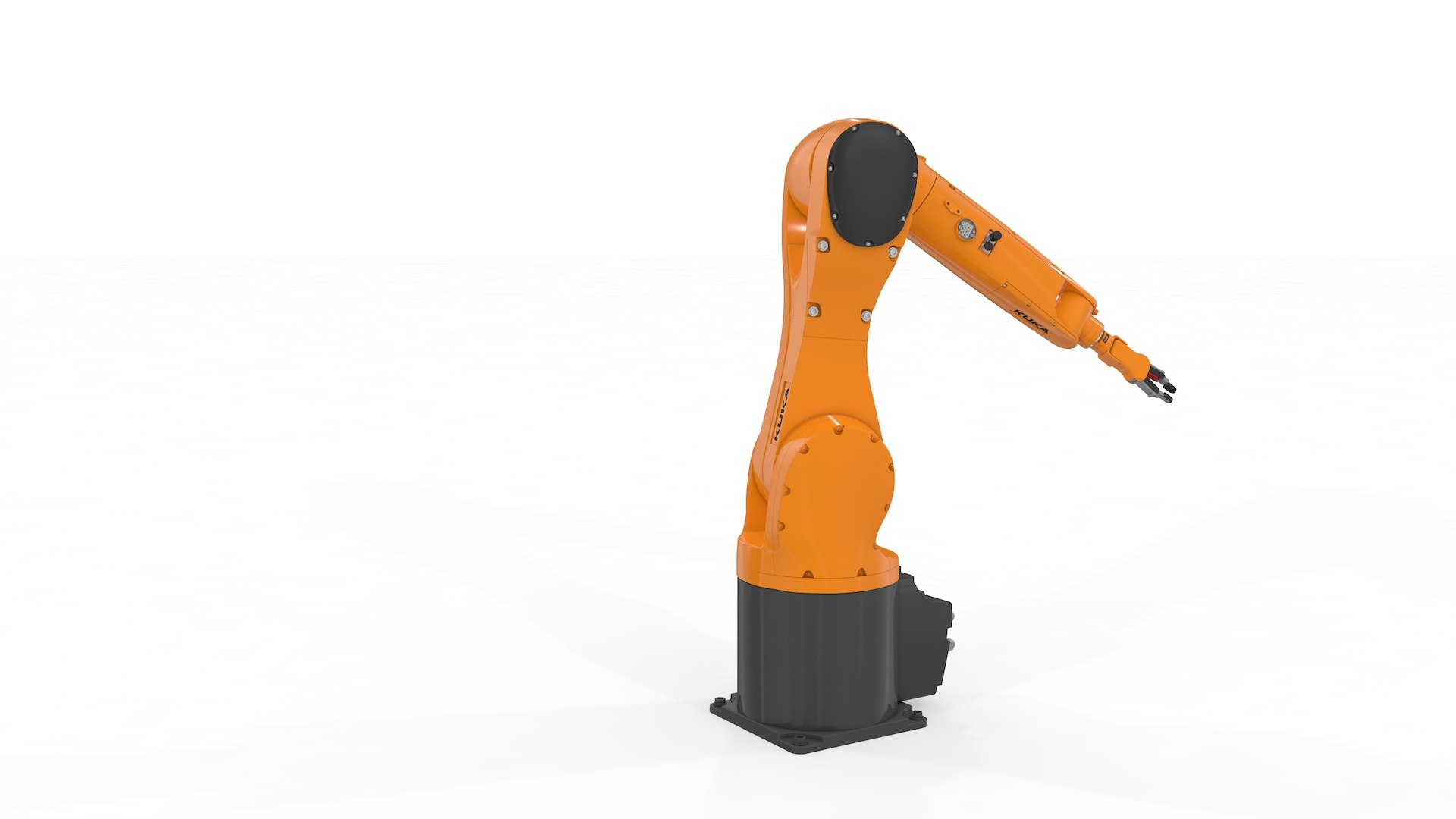 Robotic Arm Kuka Agilus 3D https://p.turbosquid.com/ts-thumb/Q2/3N9PIJ/0O/kuka_kr_6_0018/jpg/1620849590/1920x1080/fit_q87/1d7a0d5f5739c961d0f3aa22ea8db87eef1992ce/kuka_kr_6_0018.jpg