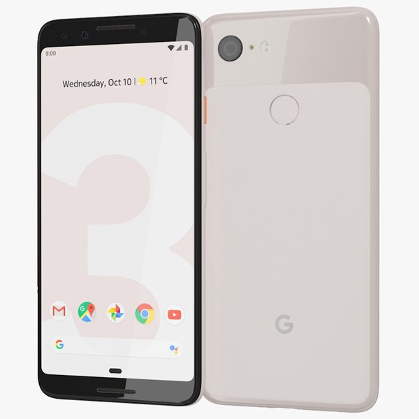 realistic google pixel 3 3D model