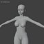 Stylized Humanoid Base Mesh - Female -Rigged-