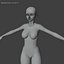 Stylized Humanoid Base Mesh - Female -Rigged-