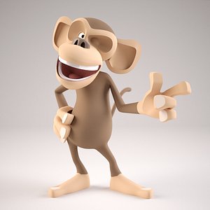 Macaco colorido dos desenhos animados RIGGED Modelo 3D $11 - .stl .obj .max  .fbx .3ds - Free3D