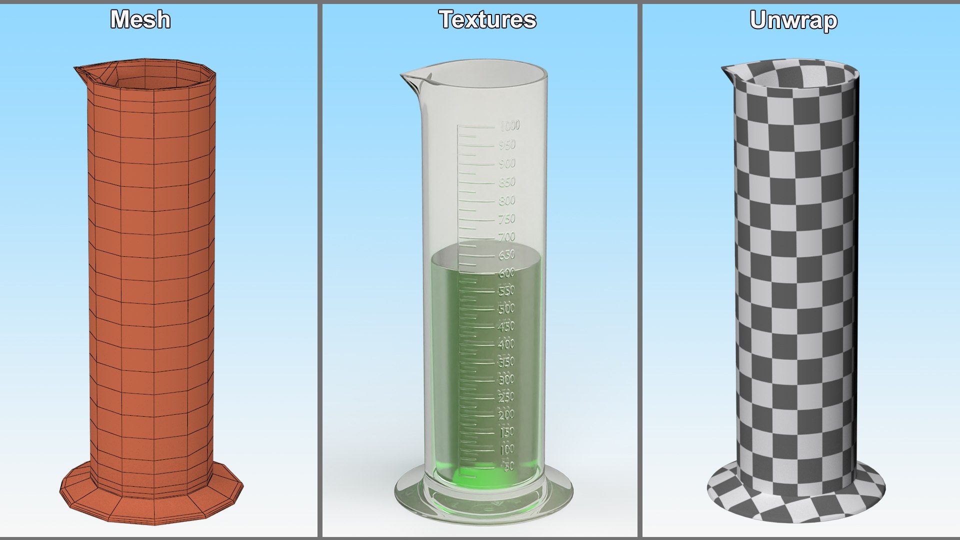 3D model Cylinder Laboratory Flask with Green Liquor - TurboSquid 2062553