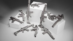 Stylized HK g36- 10 Variations Game Ready model