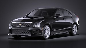 2016 sedan cadillac 3d c4d