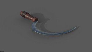 Sickle tool of labor PBR low-poly 3D model Low-poly 3D model 3D model