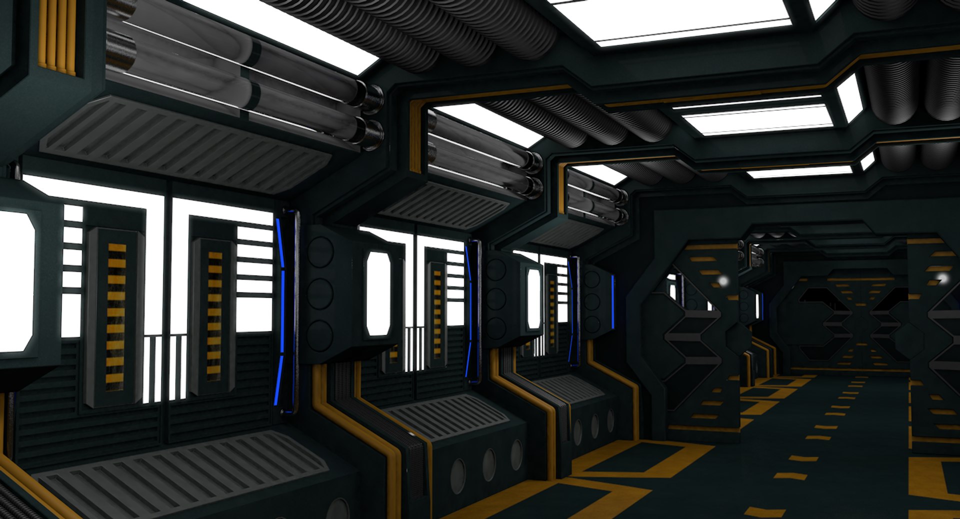 3D Sci Fi Interior Model - TurboSquid 1420603