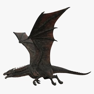 3D rigged dragon animation