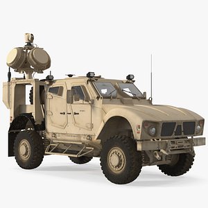 3D模型奥什科什M-ATV与X-MADIS反无人机系统操纵