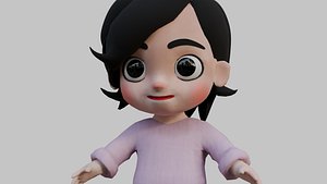 3D Baby Girl model
