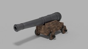 3D cannon weapon