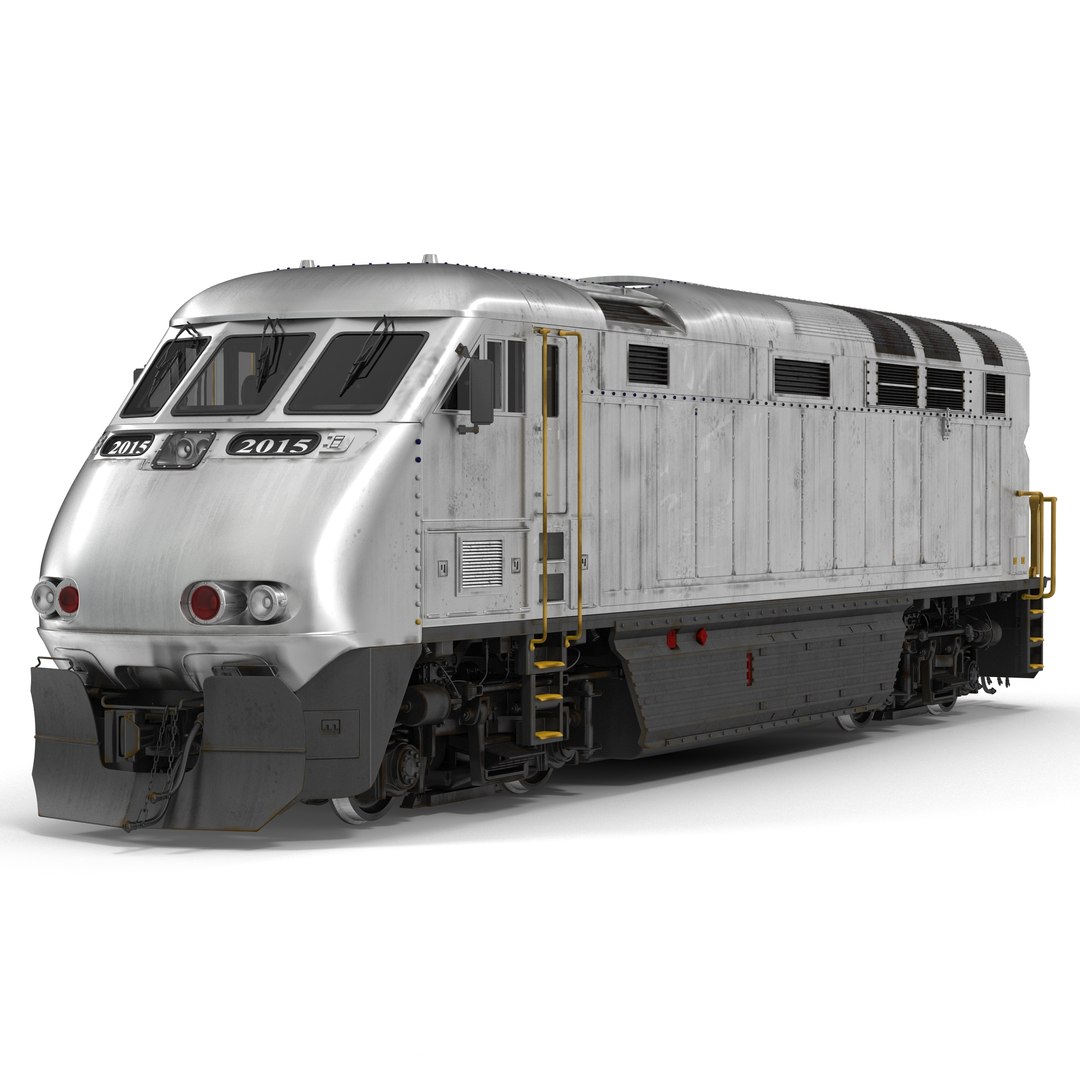 Diesel Electric Locomotive Generic 3D model preview