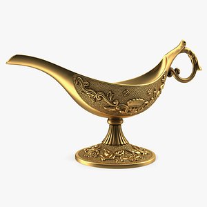 Antique Oil Lamp 3D Model
