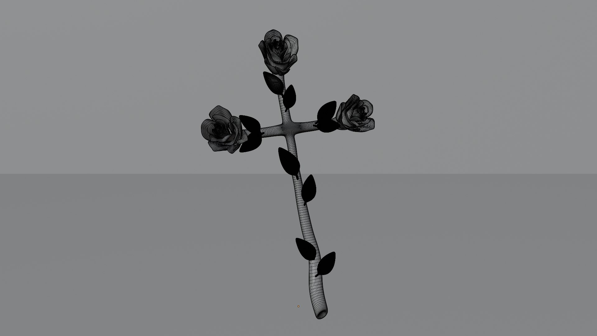 3D Cross Roses Model - TurboSquid 2339383