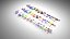 Music Notes Jewelries Set 3D model