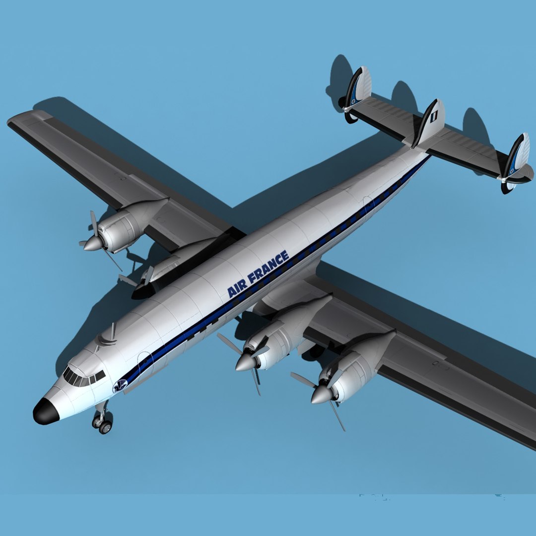 3D Lockheed L1649 Star Liner Air France model https://p.turbosquid.com/ts-thumb/Q2/an9BAj/Aw/lockheedl1649starlinerbaremetal12x12/jpg/1656722849/1920x1080/fit_q87/7c44a469b2aa9238fdc53c96cffa60b4a6a1138b/lockheedl1649starlinerbaremetal12x12.jpg