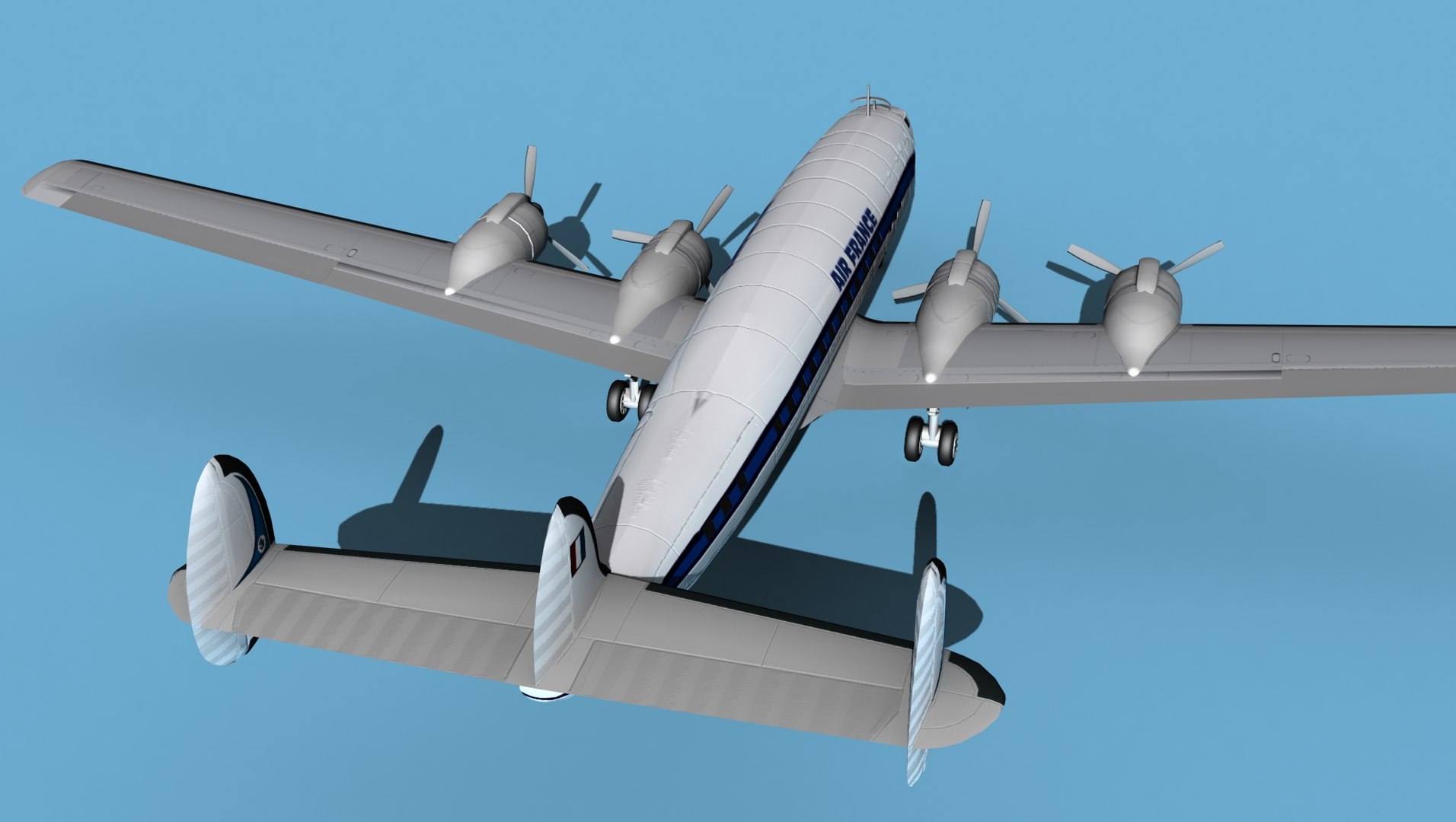 3D Lockheed L1649 Star Liner Air France model https://p.turbosquid.com/ts-thumb/Q2/an9BAj/Lt/lockheedl1649starlinerairfrance0060/jpg/1656722847/1920x1080/fit_q87/9a60014fefefaf9beb1d48cd7a8627f61918ca8f/lockheedl1649starlinerairfrance0060.jpg
