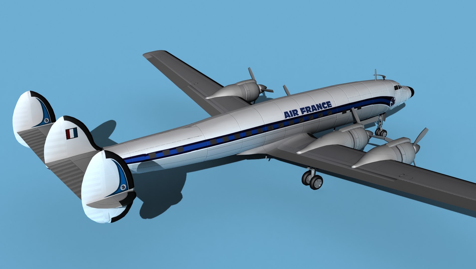 3D Lockheed L1649 Star Liner Air France model https://p.turbosquid.com/ts-thumb/Q2/an9BAj/UE/lockheedl1649starlinerairfrance0050/jpg/1656722846/1920x1080/fit_q87/43361a9be251fe170e69758425e6d341191bc426/lockheedl1649starlinerairfrance0050.jpg