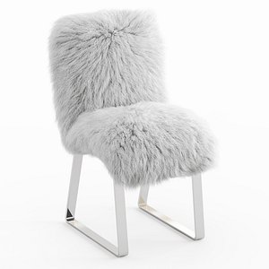 3D wool chair fur upholstery