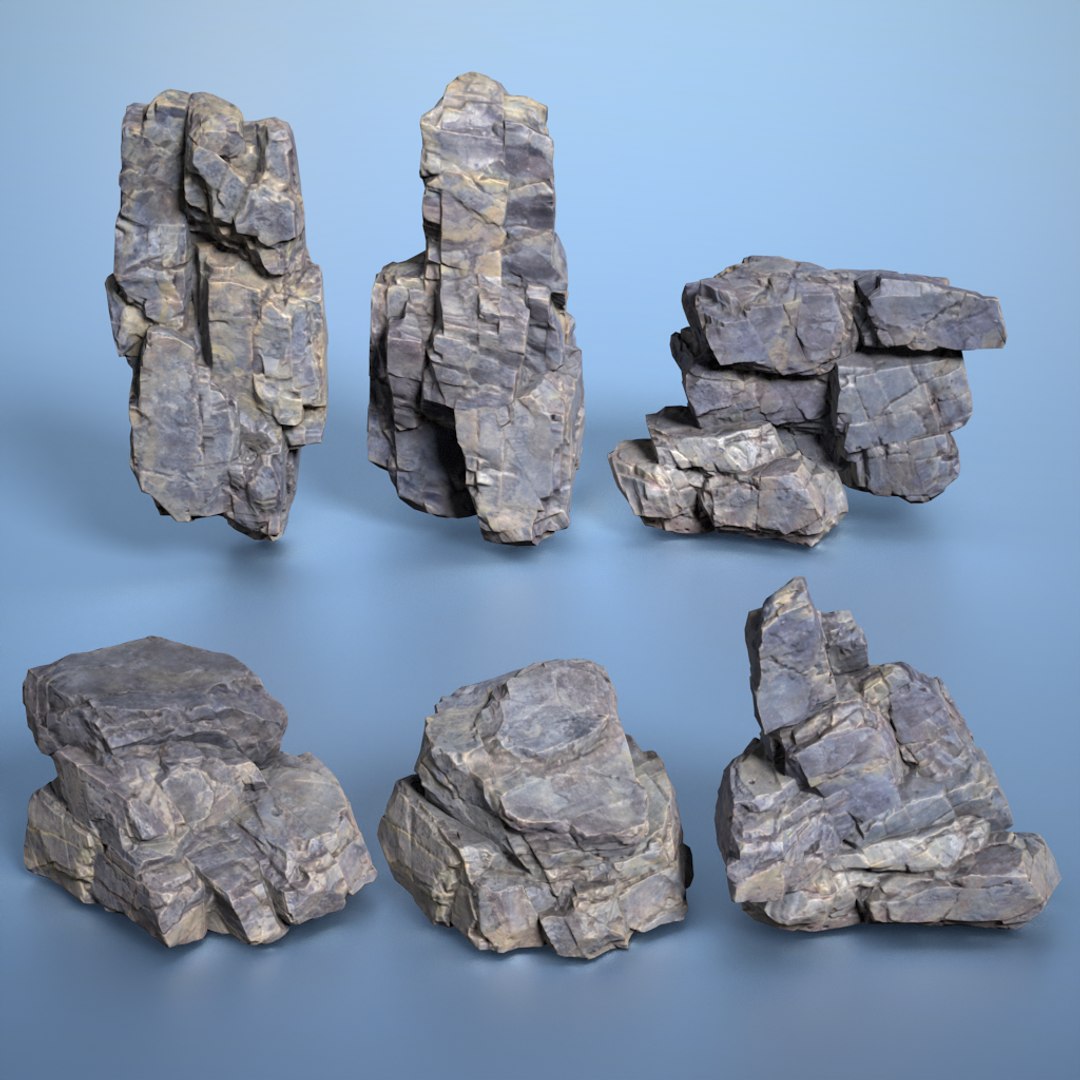 6 Modular Cliff Rocks - 240830 3D Model - TurboSquid 2274969