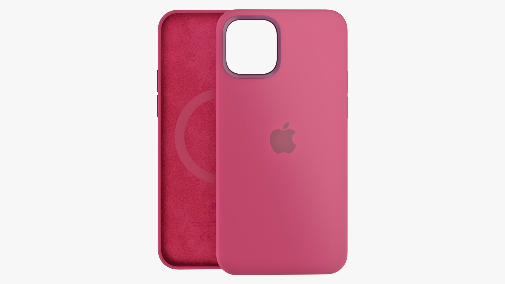 iPhone 12 Silicone Case with MagSafe Plum 3D model preview