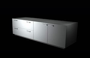 storage cabinet cupboards unit 3d model
