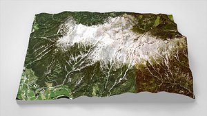3D Mountain landscape Loferer Steinberg Austria