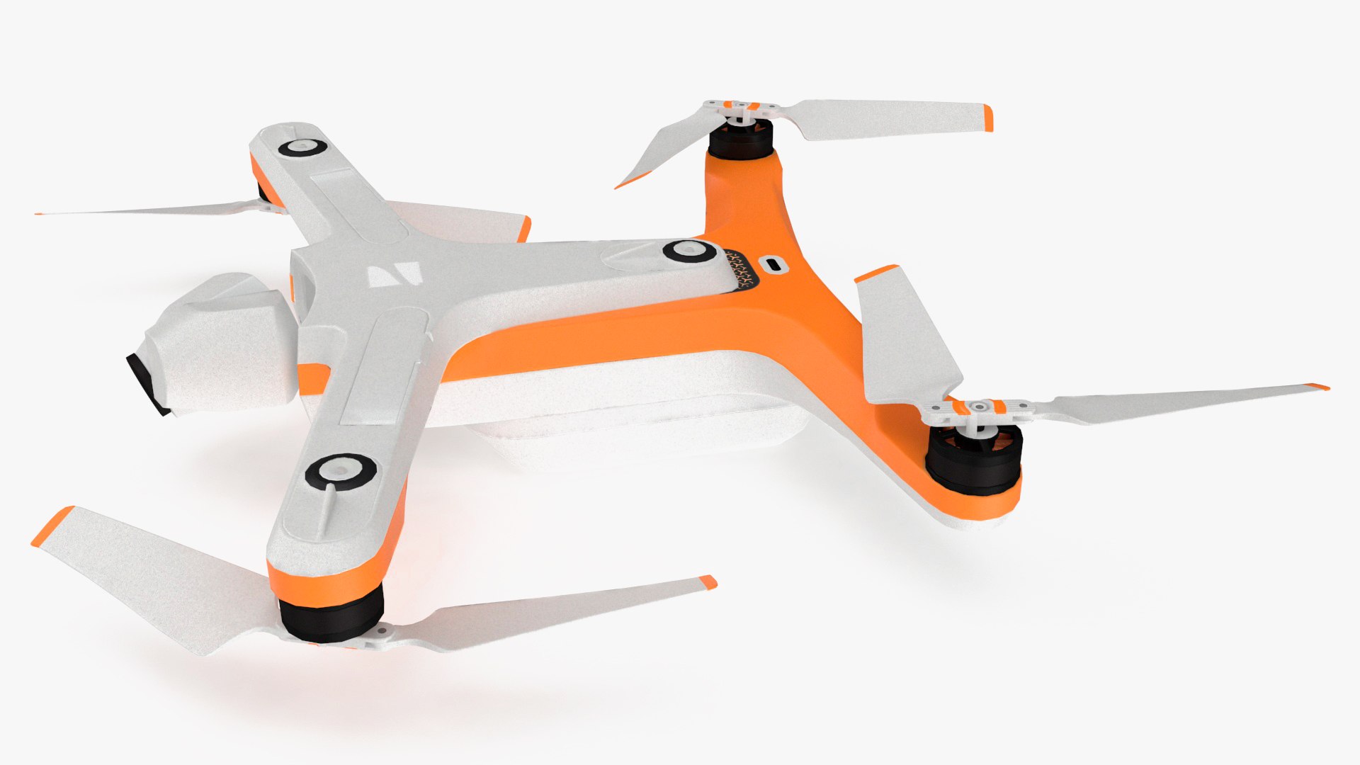 Advanced Drone White Off State Rigged for Maya 3D model preview