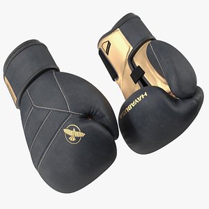 Hayabusa T3 LX Boxing Gloves Black 3D model