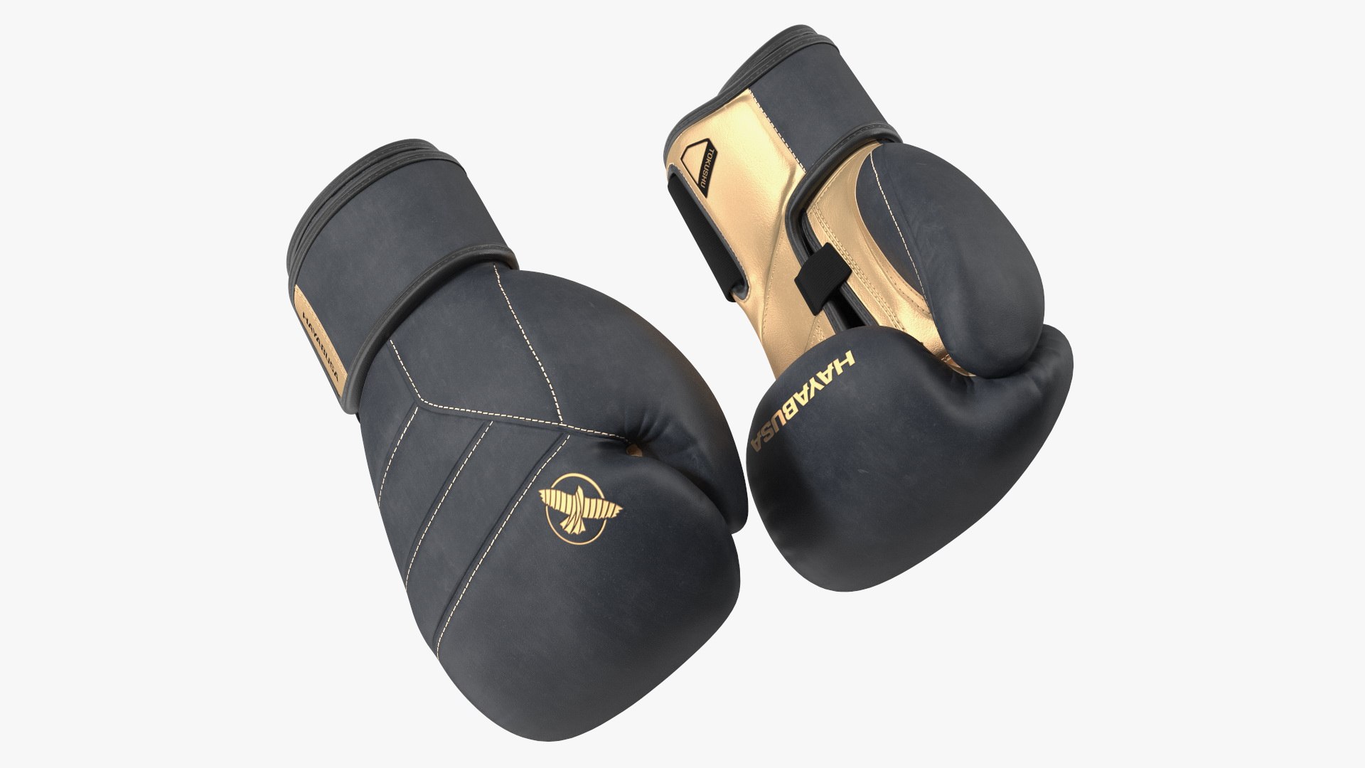 Hayabusa T3 LX Boxing Gloves Black 3D model preview