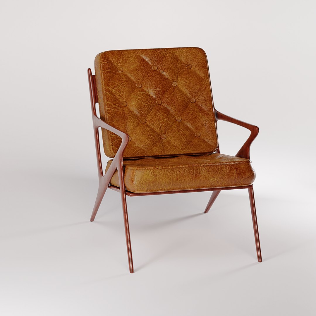 3D model Z Lounge Chair TurboSquid 1990039