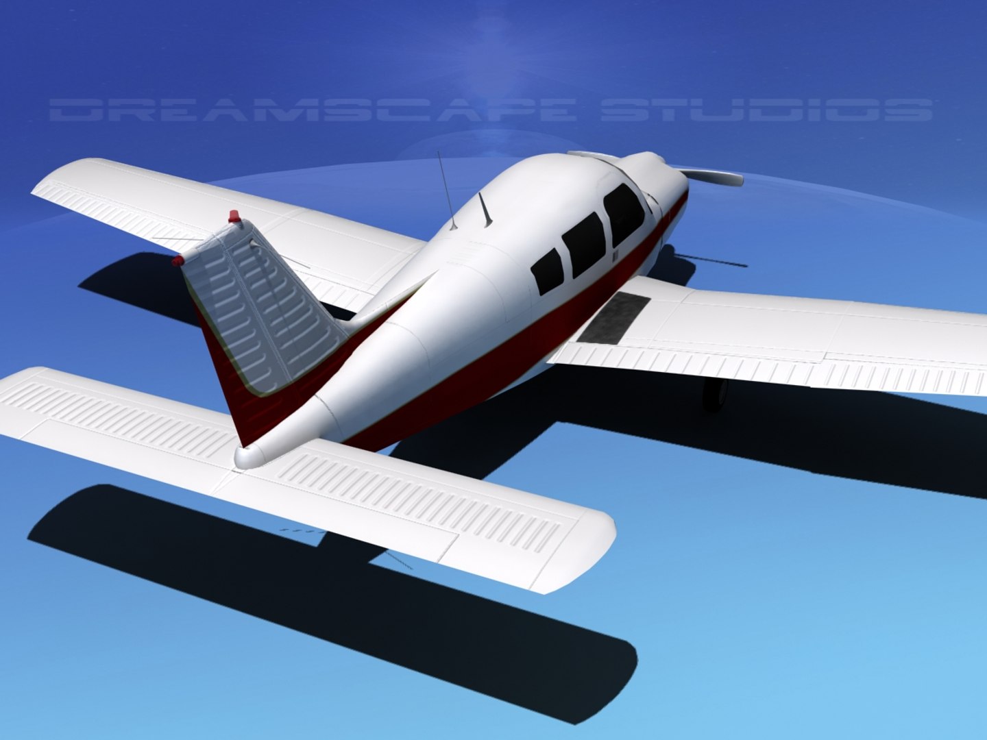 Propeller Piper Warrior Ii 3d Max