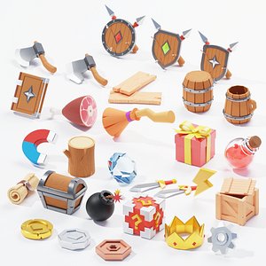3D game asset vol 01 Low-poly model