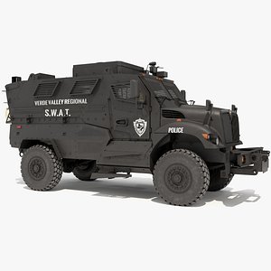 SWAT Vehicle International MaxxPro Black 3D model