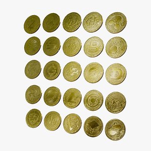 Crypto Coins Pack 2 model
