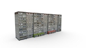 3D 10 storey residential building model