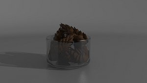 3d bowl pine cones model