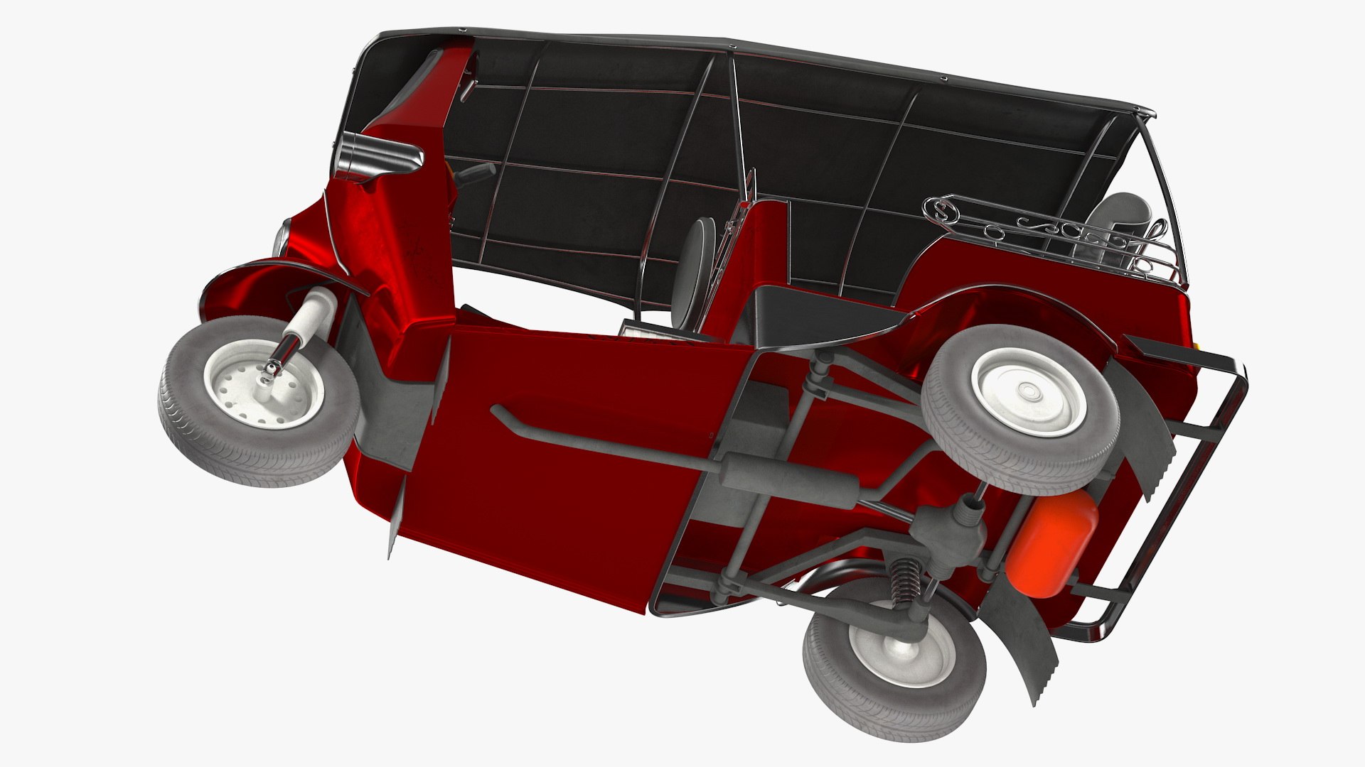 Auto Rickshaw Rigged 3D Model - TurboSquid 1546000