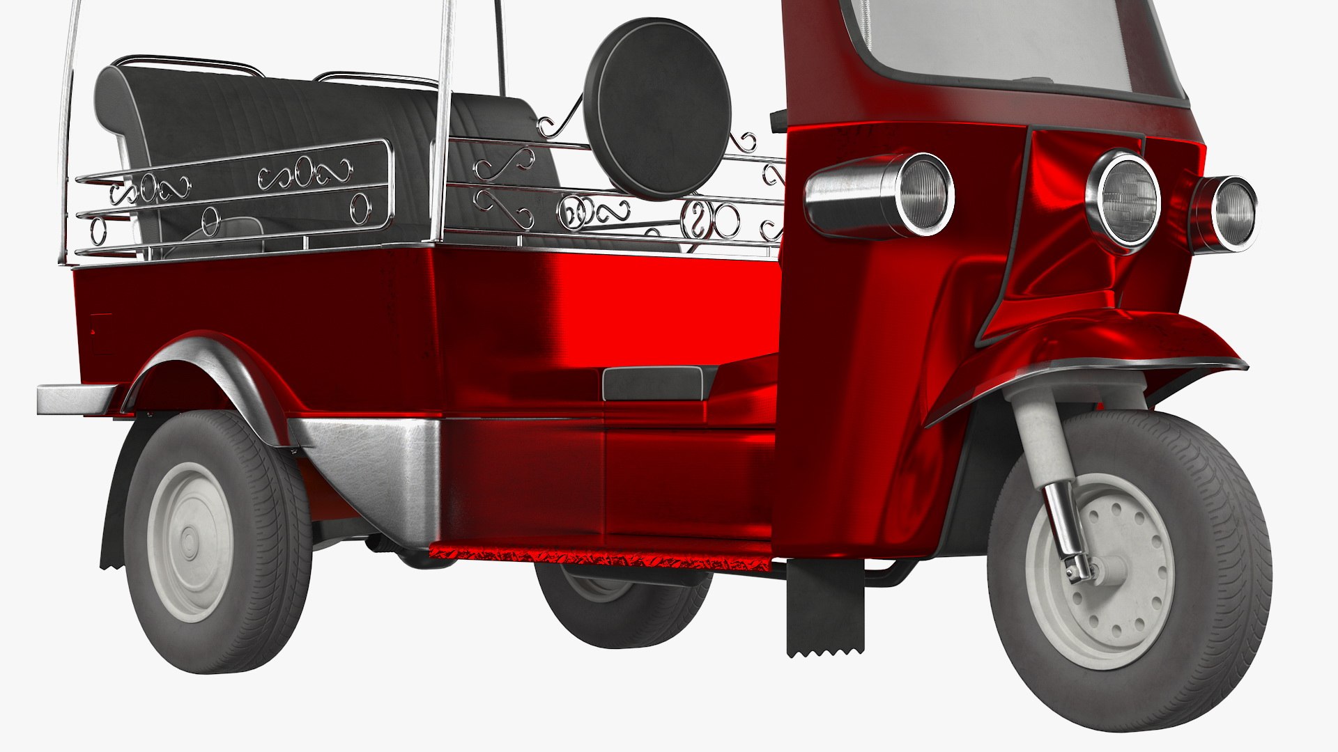 Auto Rickshaw Rigged 3D Model - TurboSquid 1546000