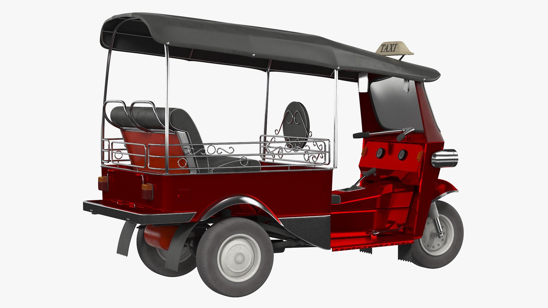 Auto Rickshaw Rigged 3D Model - TurboSquid 1546000