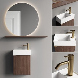 Inbani Facett Vanity Unit Set 1 3D model