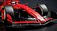 Czerwony samochód wyścigowy Formuły 1 2024 zespołu F1